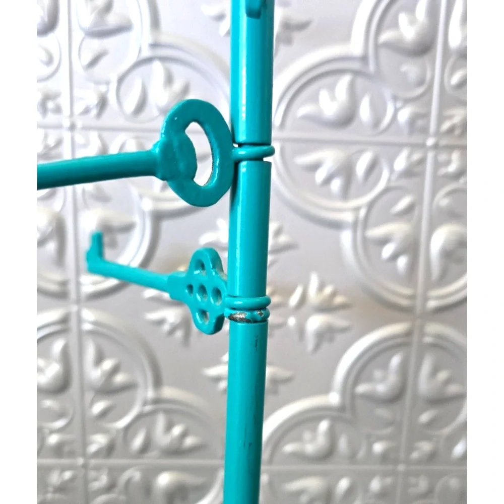 Jewelry Display Stand Turquoise Keys Necklace Bracelets